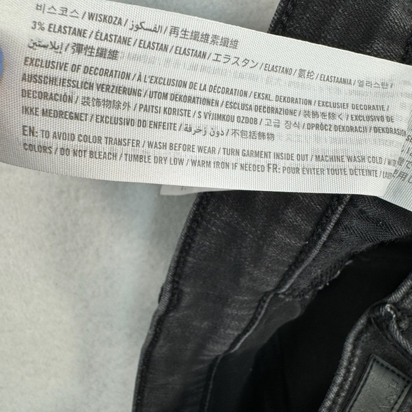 Abercrombie And Fitch Super Skinny Jeans Womens Size 28/6S Black High Rise Stret - Picture 7 of 13